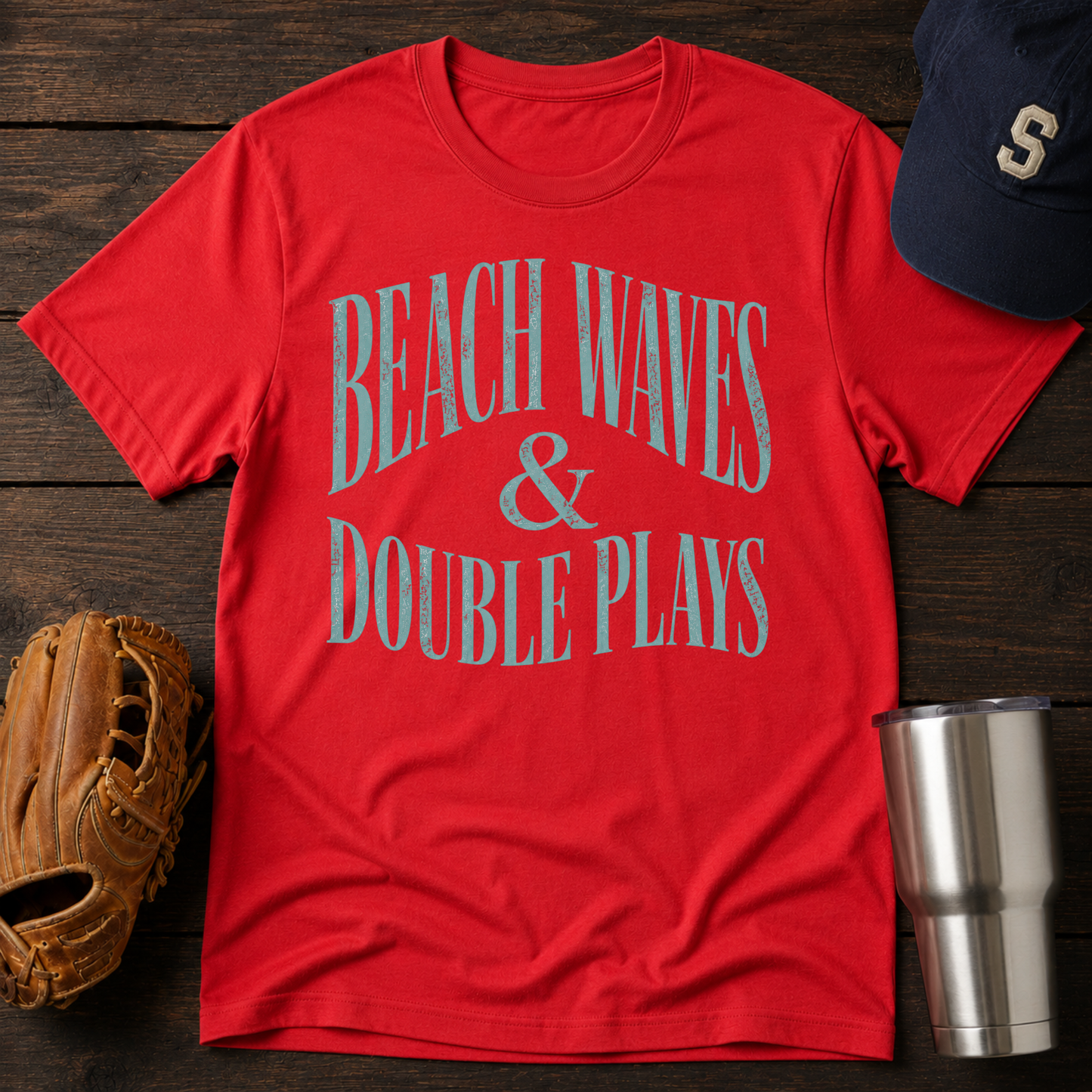 Beach Waves & Double Plays T-Shirt