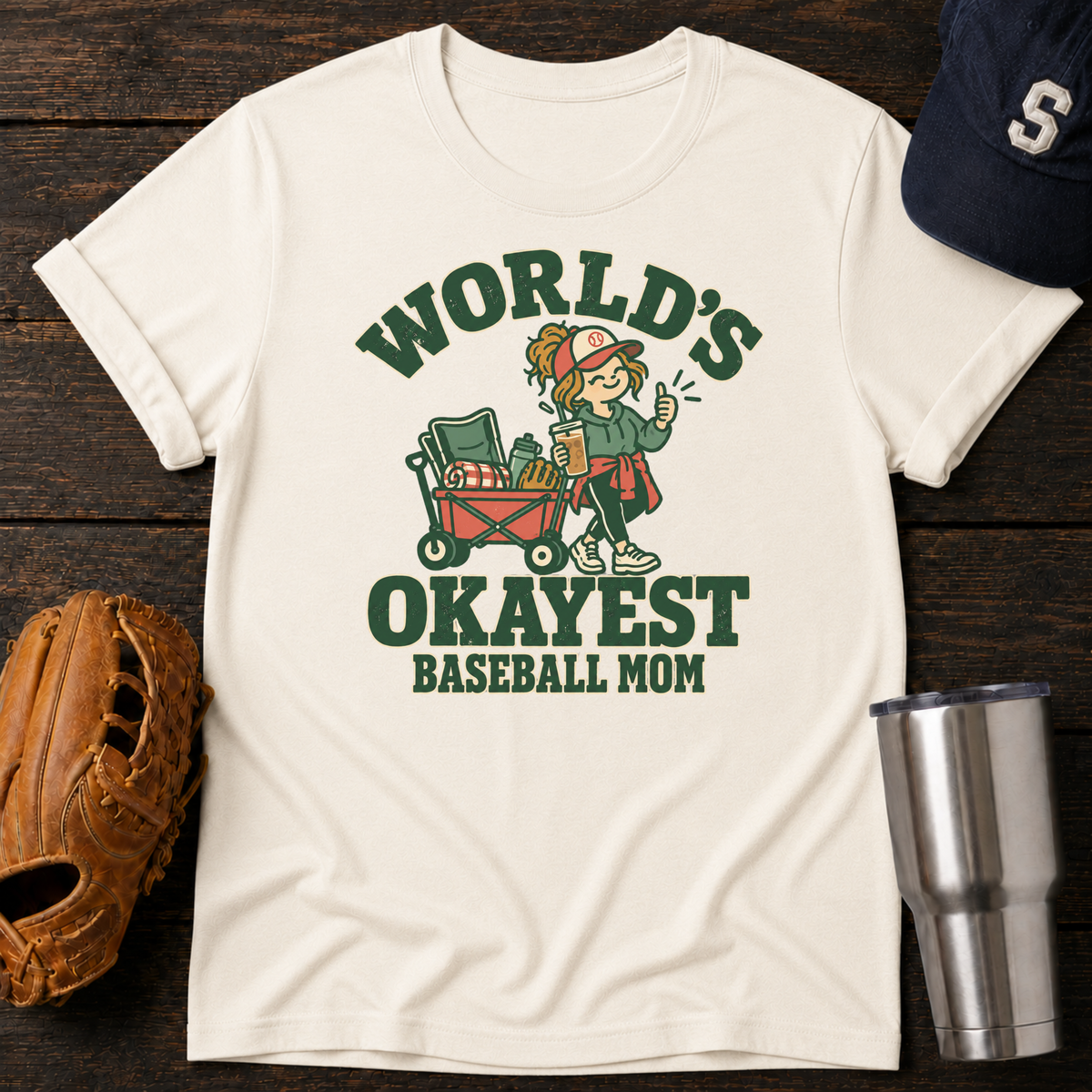 World’s Okayest Baseball Mom T-Shirt