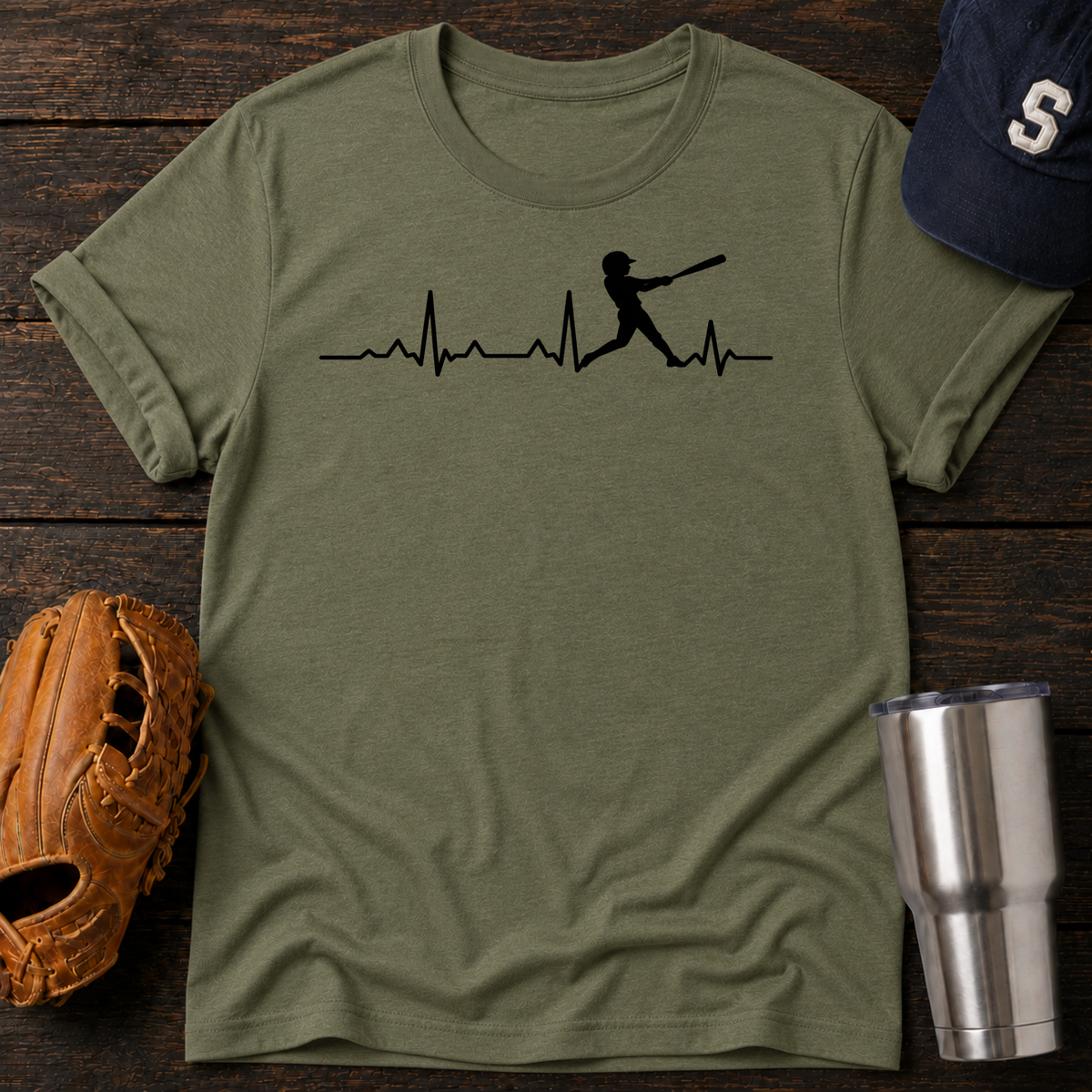 Baseball Heartbeat T-Shirt