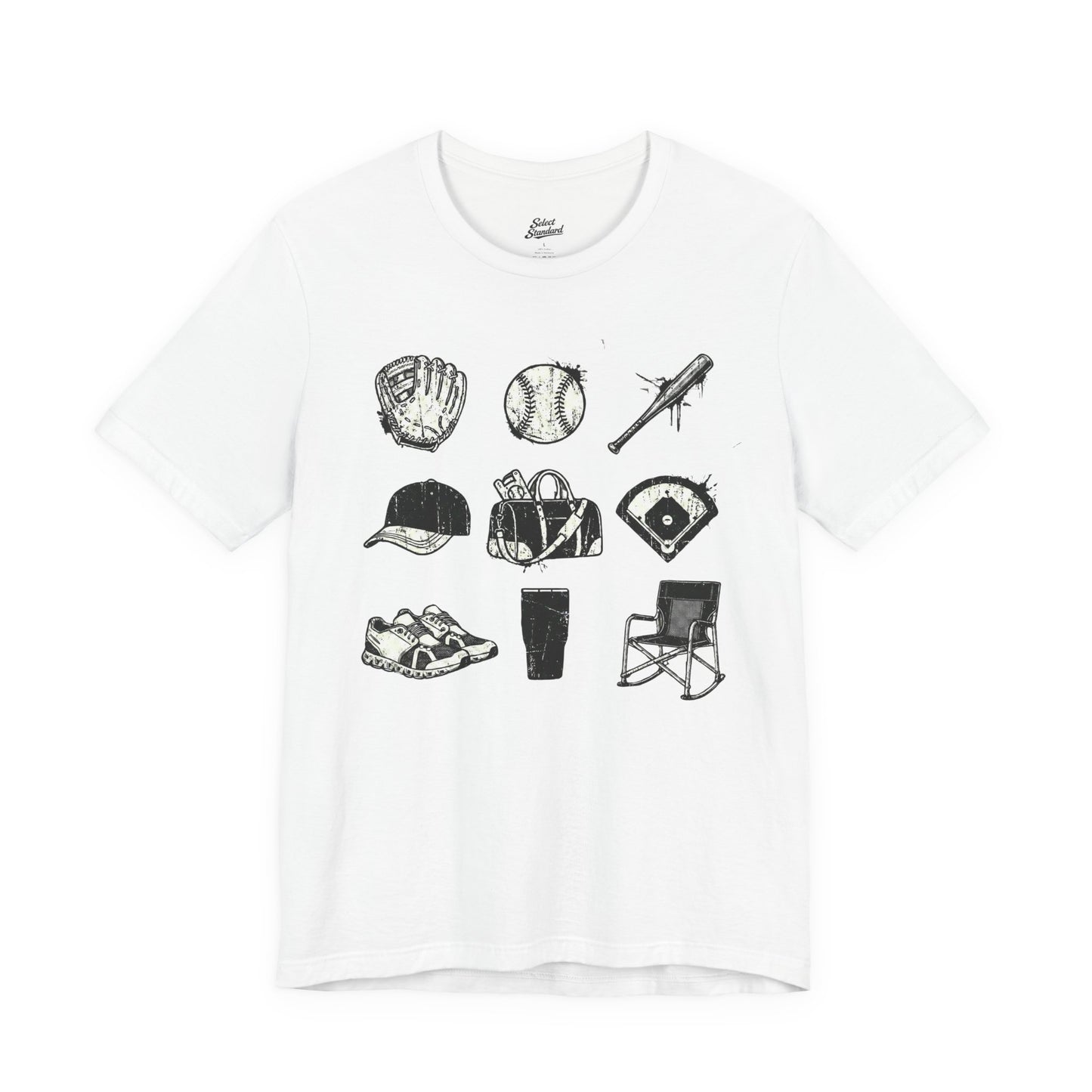 Baseball Grunge Icons T-shirt