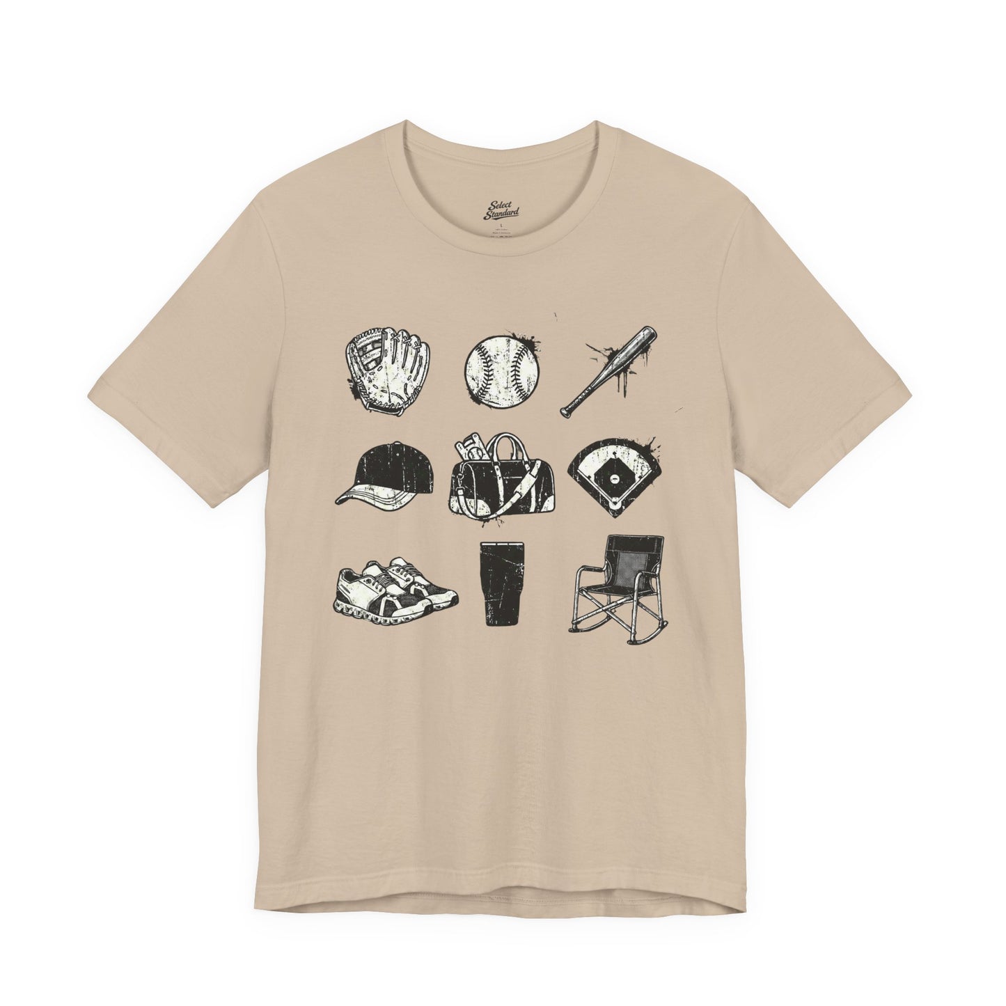Baseball Grunge Icons T-shirt