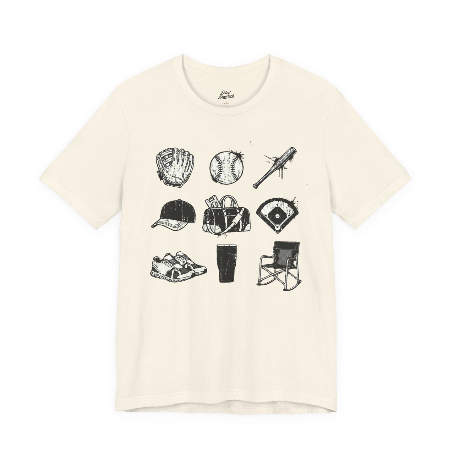 Baseball Grunge Icons T-shirt