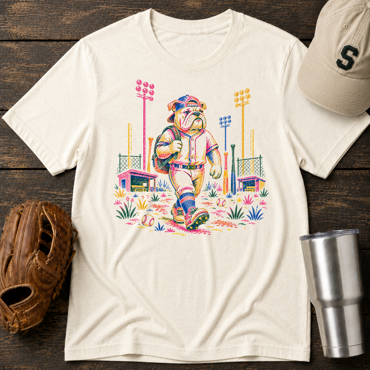 Neon Bulldog T-Shirt