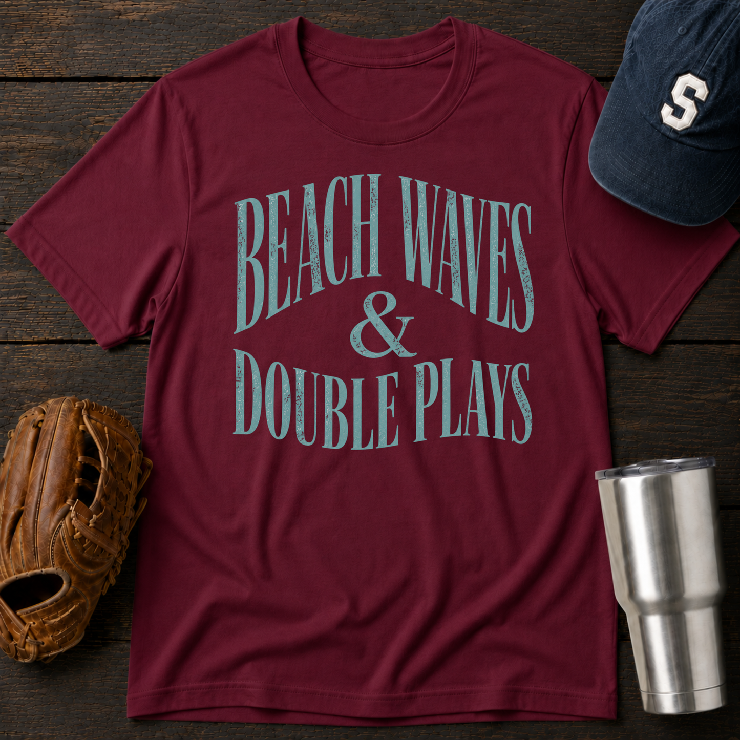 Beach Waves & Double Plays  T-Shirt