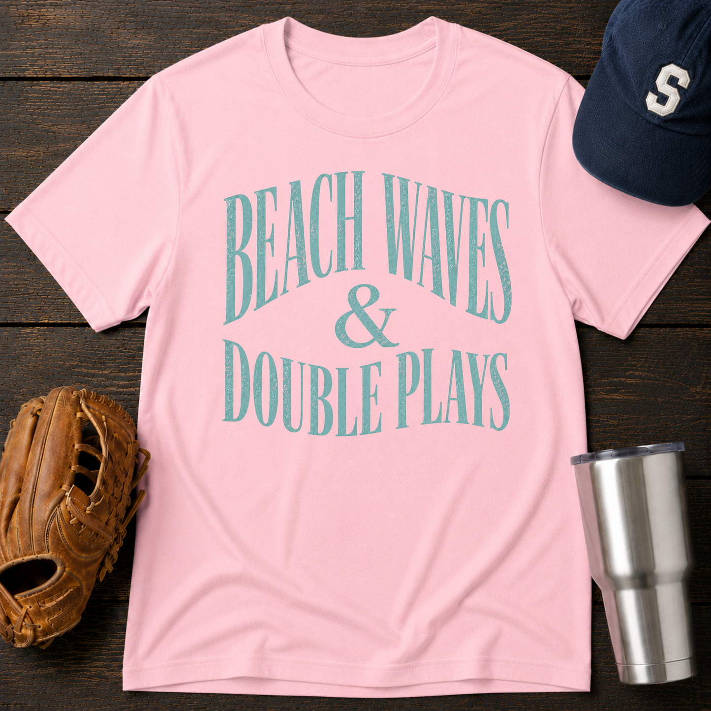 Beach Waves & Double Plays  T-Shirt