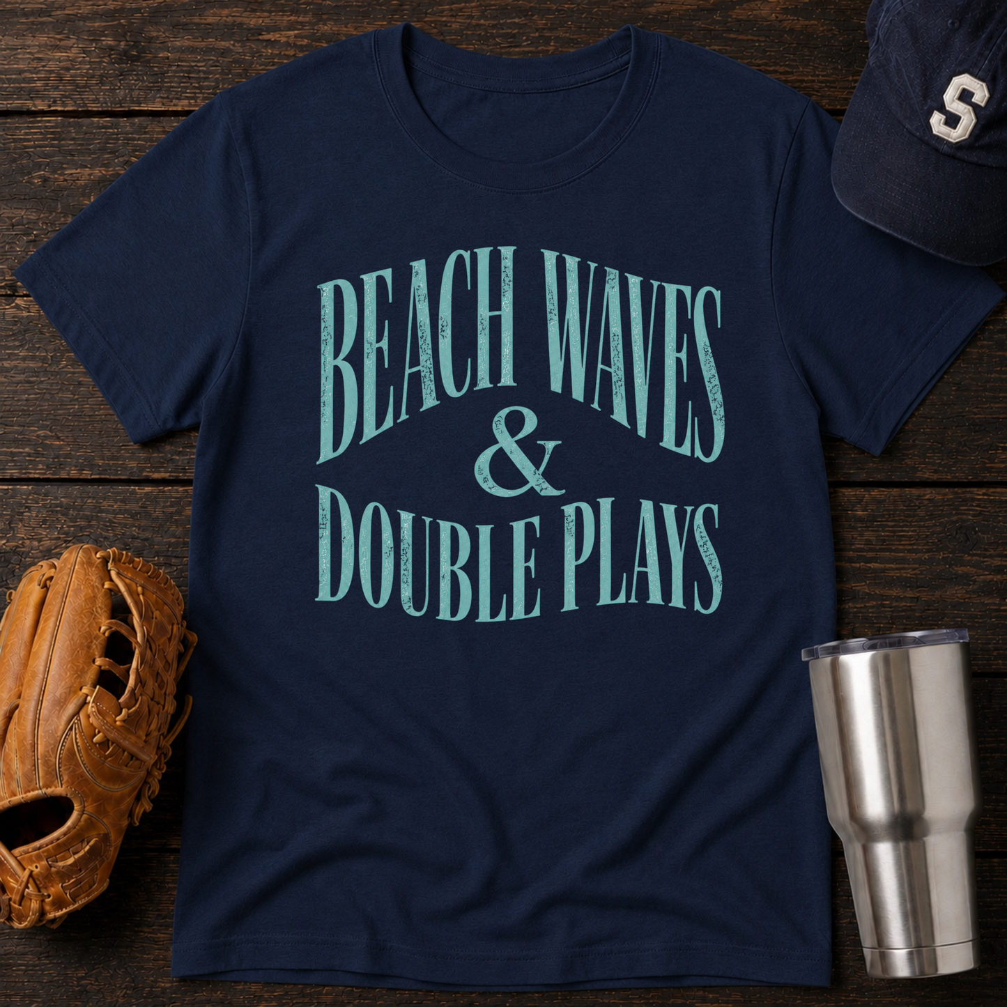 Beach Waves & Double Plays  T-Shirt
