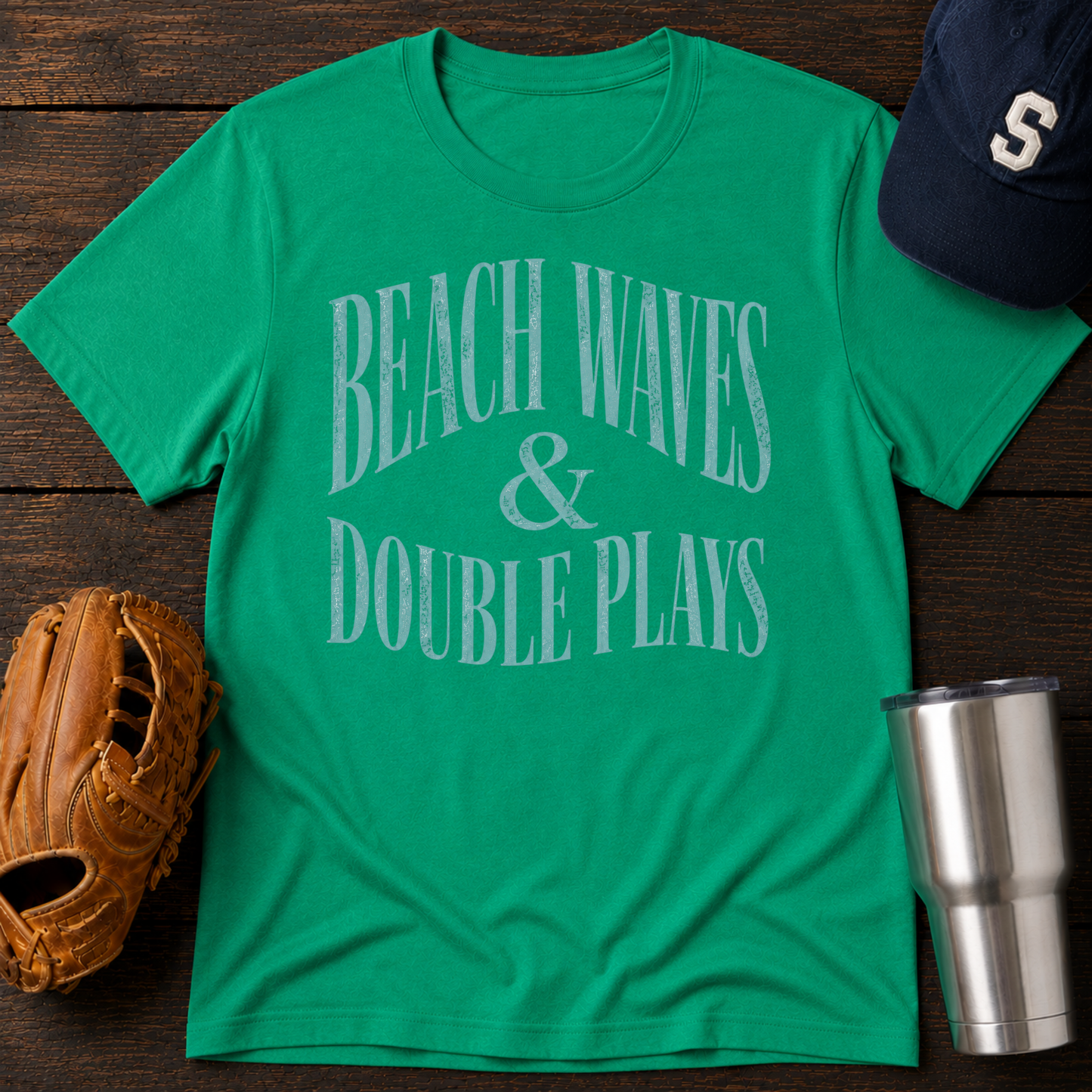 Beach Waves & Double Plays  T-Shirt