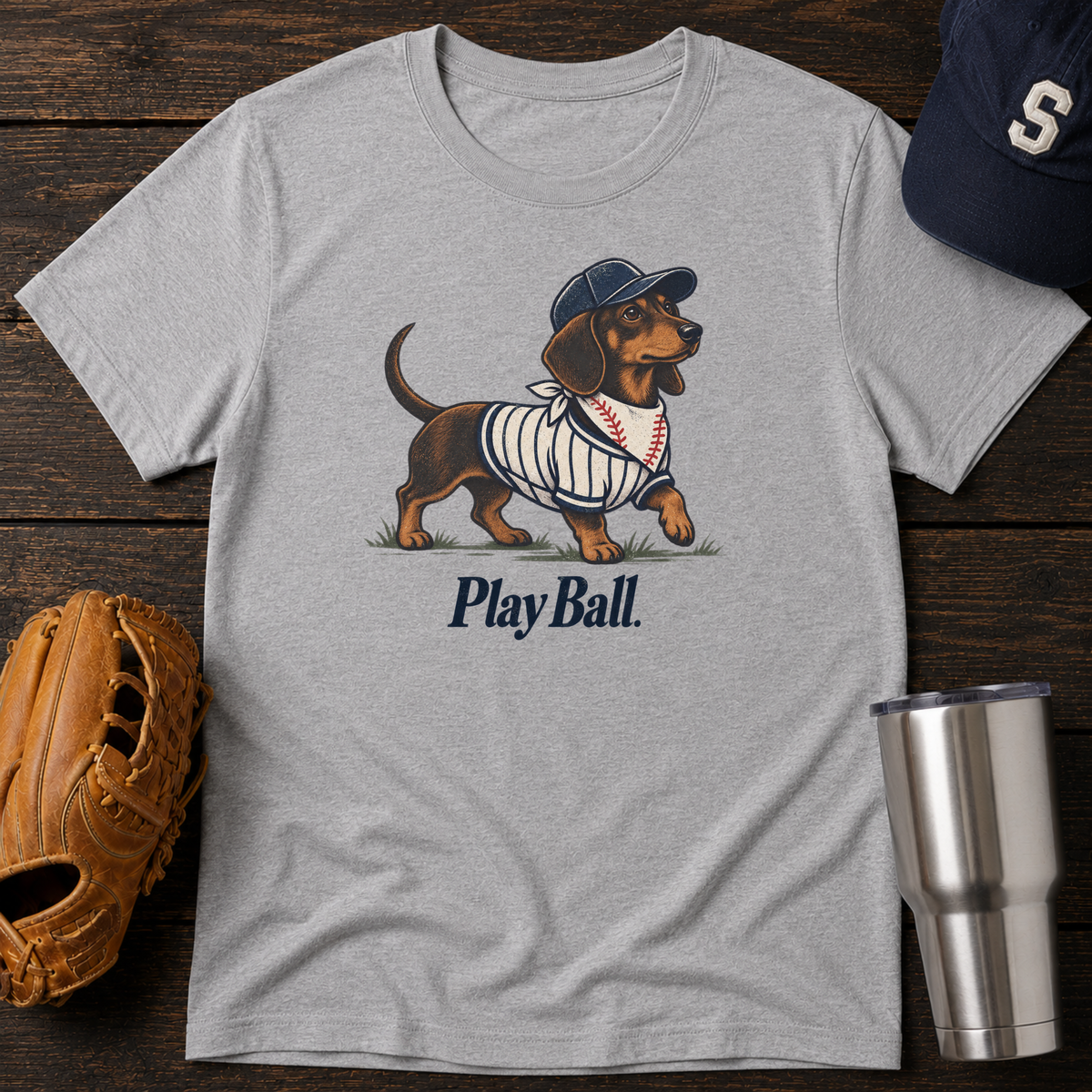 Play Ball Dachshund T-Shirt