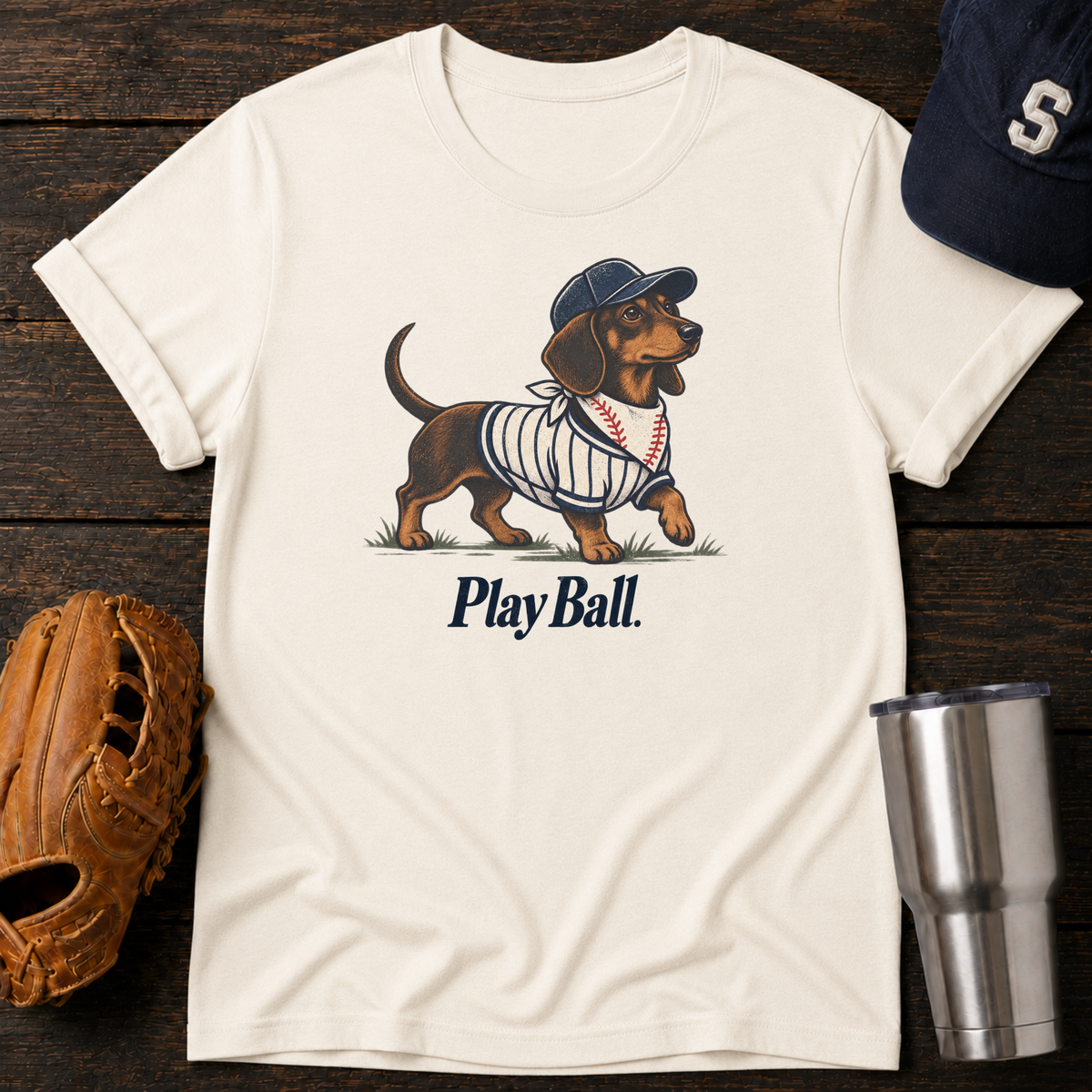 Play Ball Dachshund T-Shirt