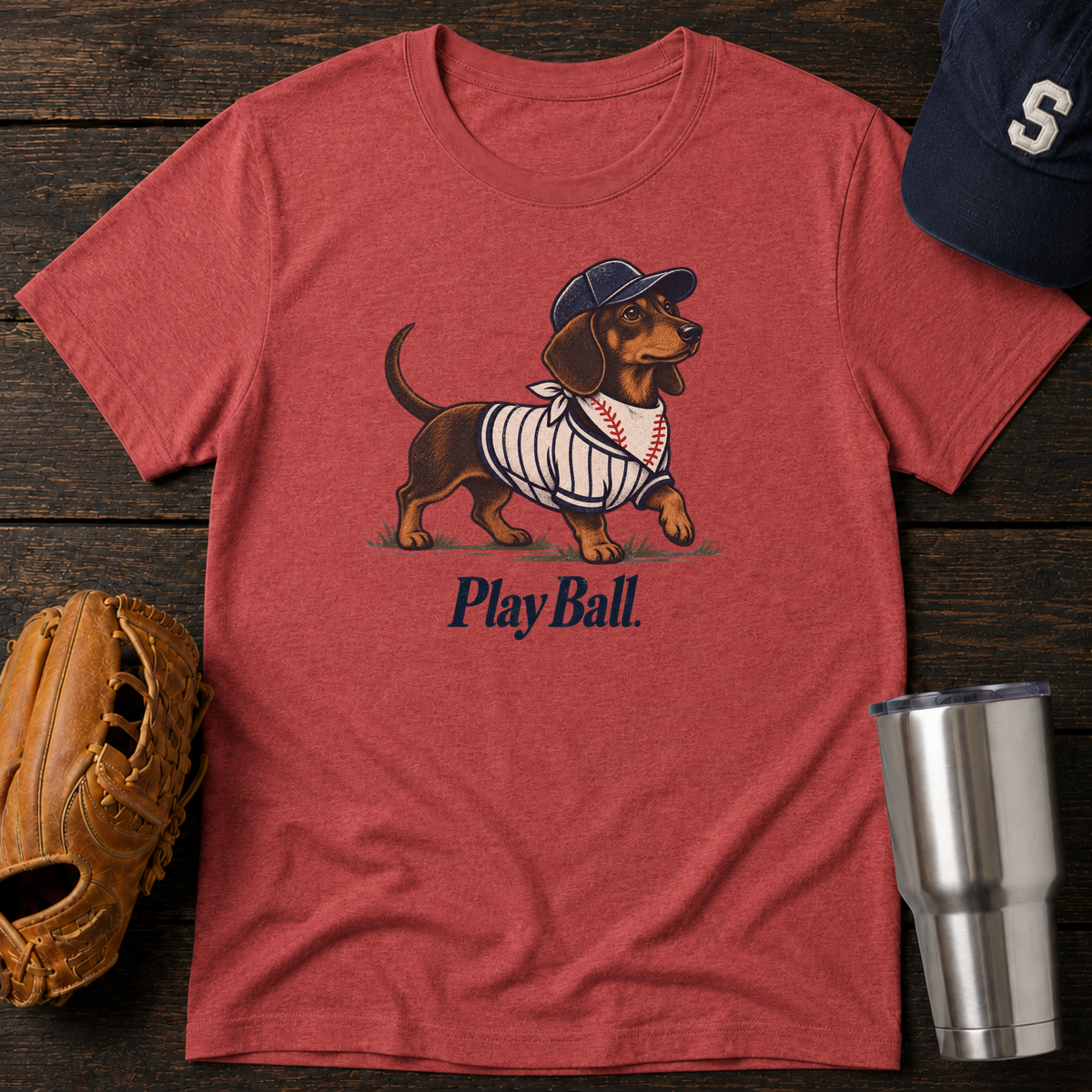 Play Ball Dachshund T-Shirt