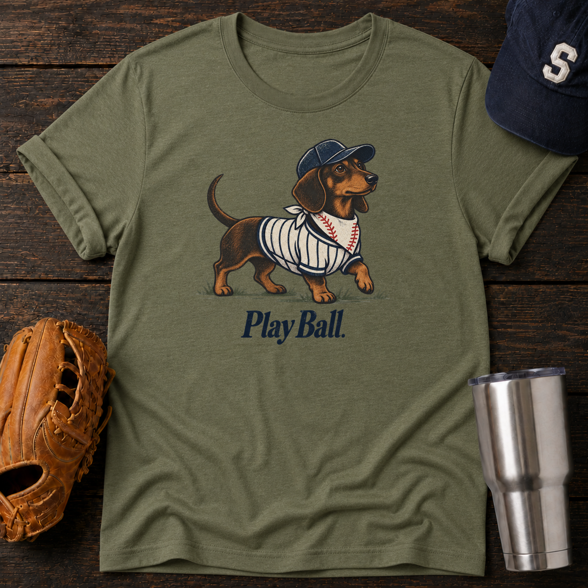 Play Ball Dachshund T-Shirt