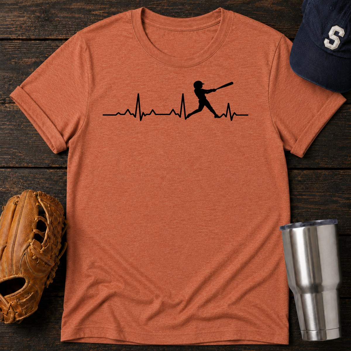Baseball Heartbeat T-Shirt