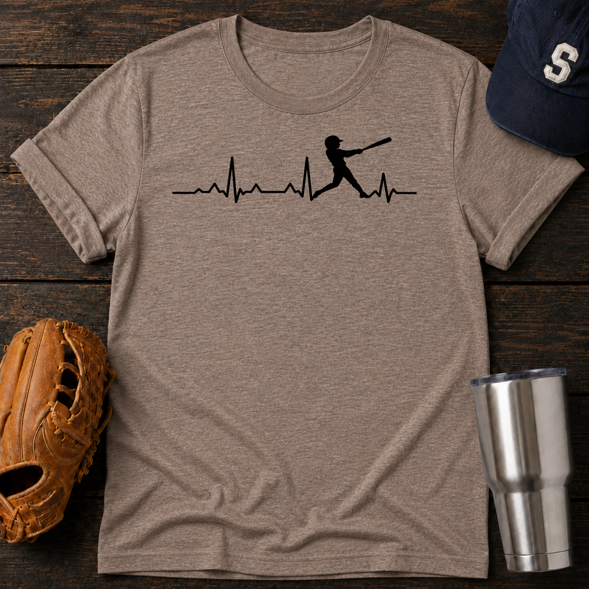 Baseball Heartbeat T-Shirt