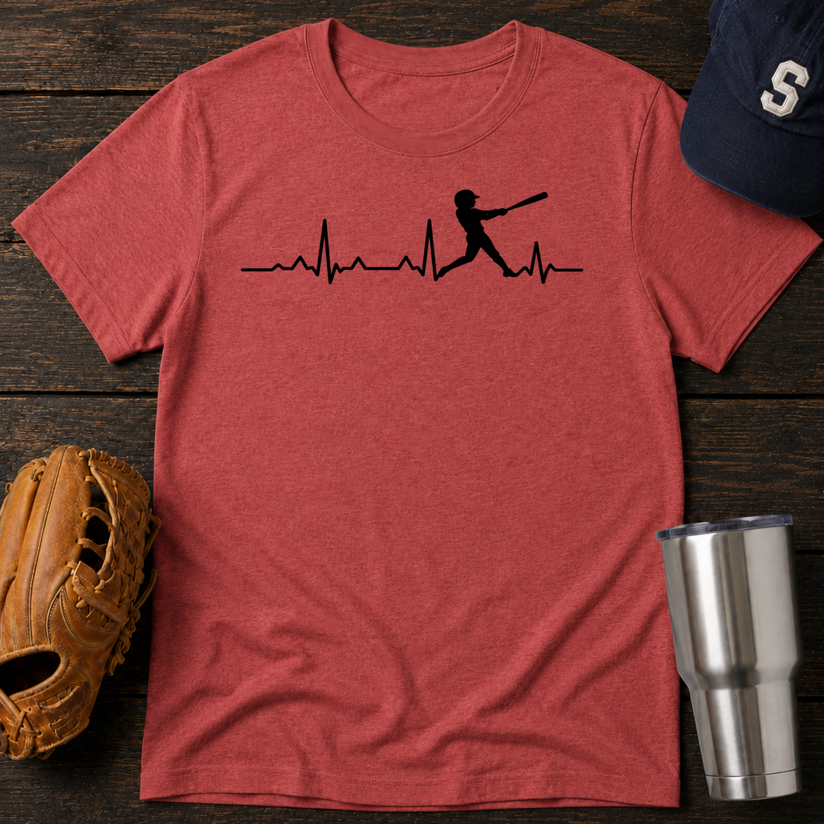 Baseball Heartbeat T-Shirt