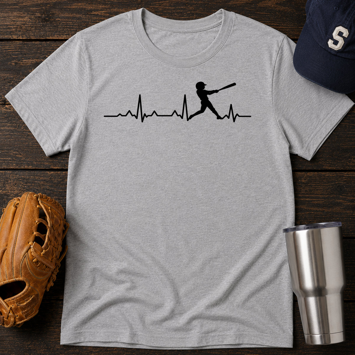 Baseball Heartbeat T-Shirt