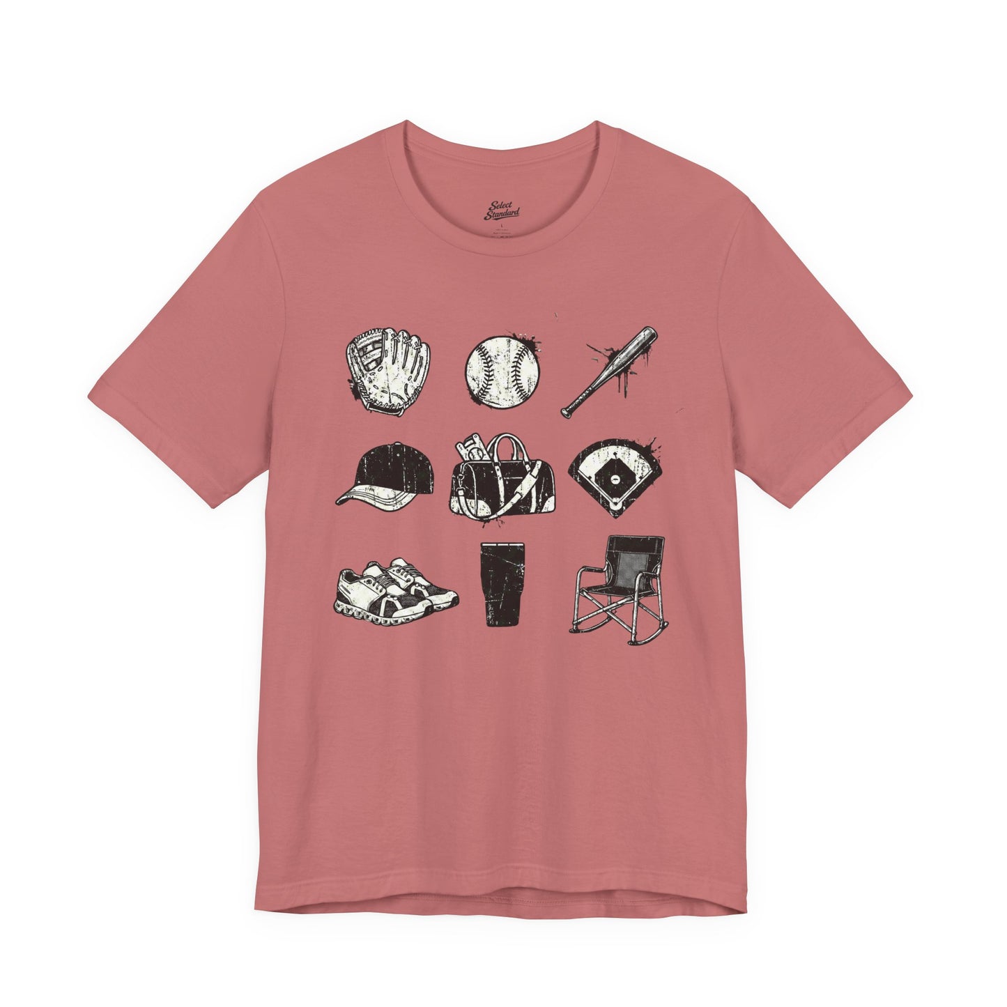 Baseball Grunge Icons T-shirt