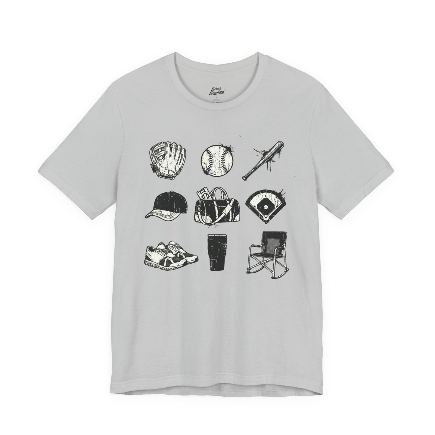 Baseball Grunge Icons T-shirt