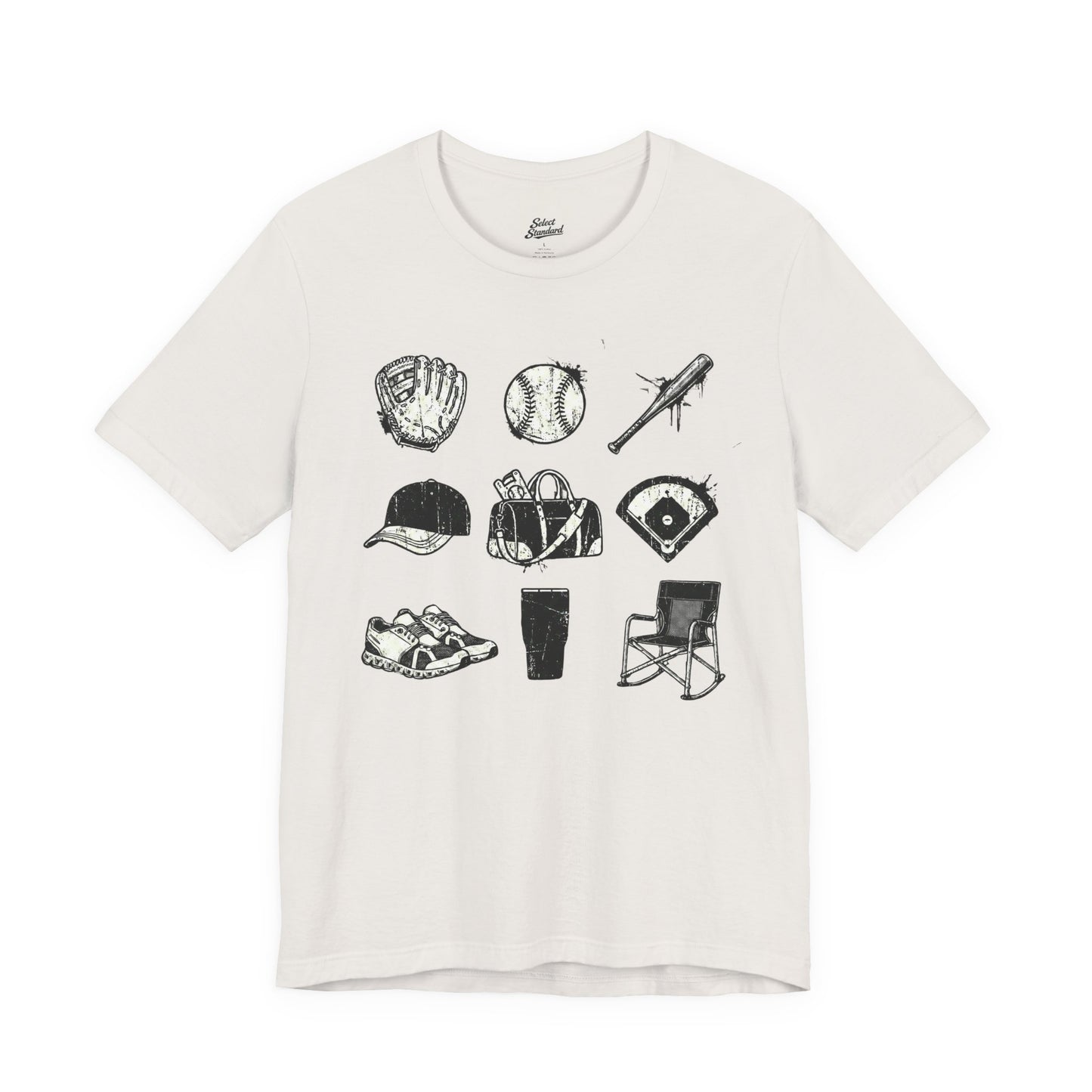 Baseball Grunge Icons T-shirt