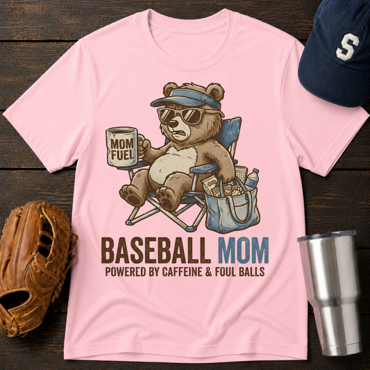 Baseball Mom Bear T-Shirt