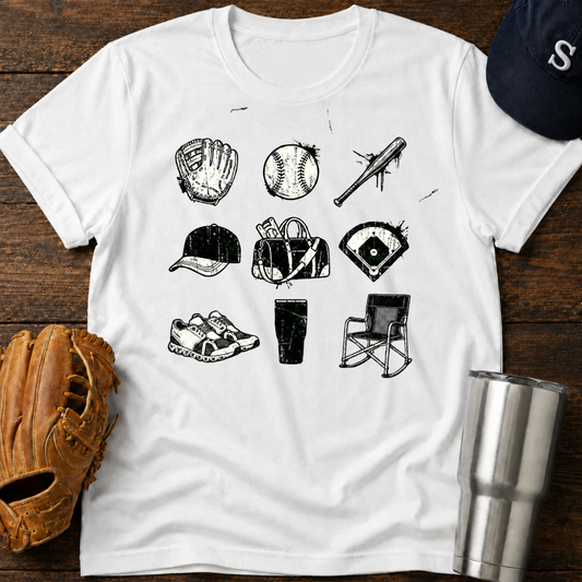 Baseball Grunge Icons T-shirt